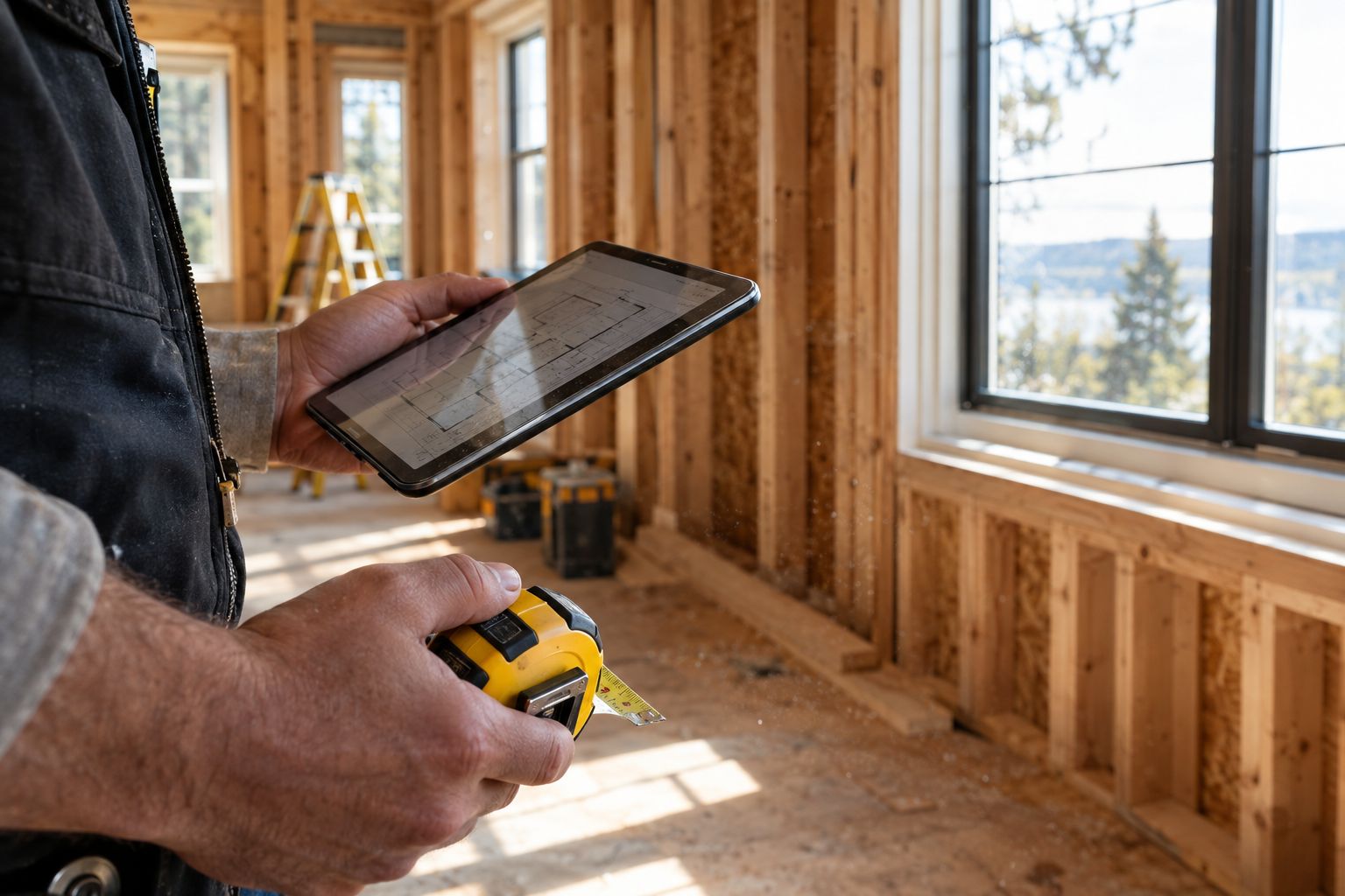 Measuring a home under renovation