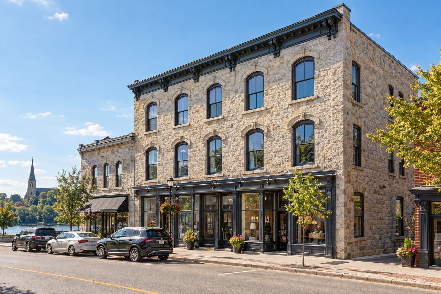 Heritage limestone main-street building