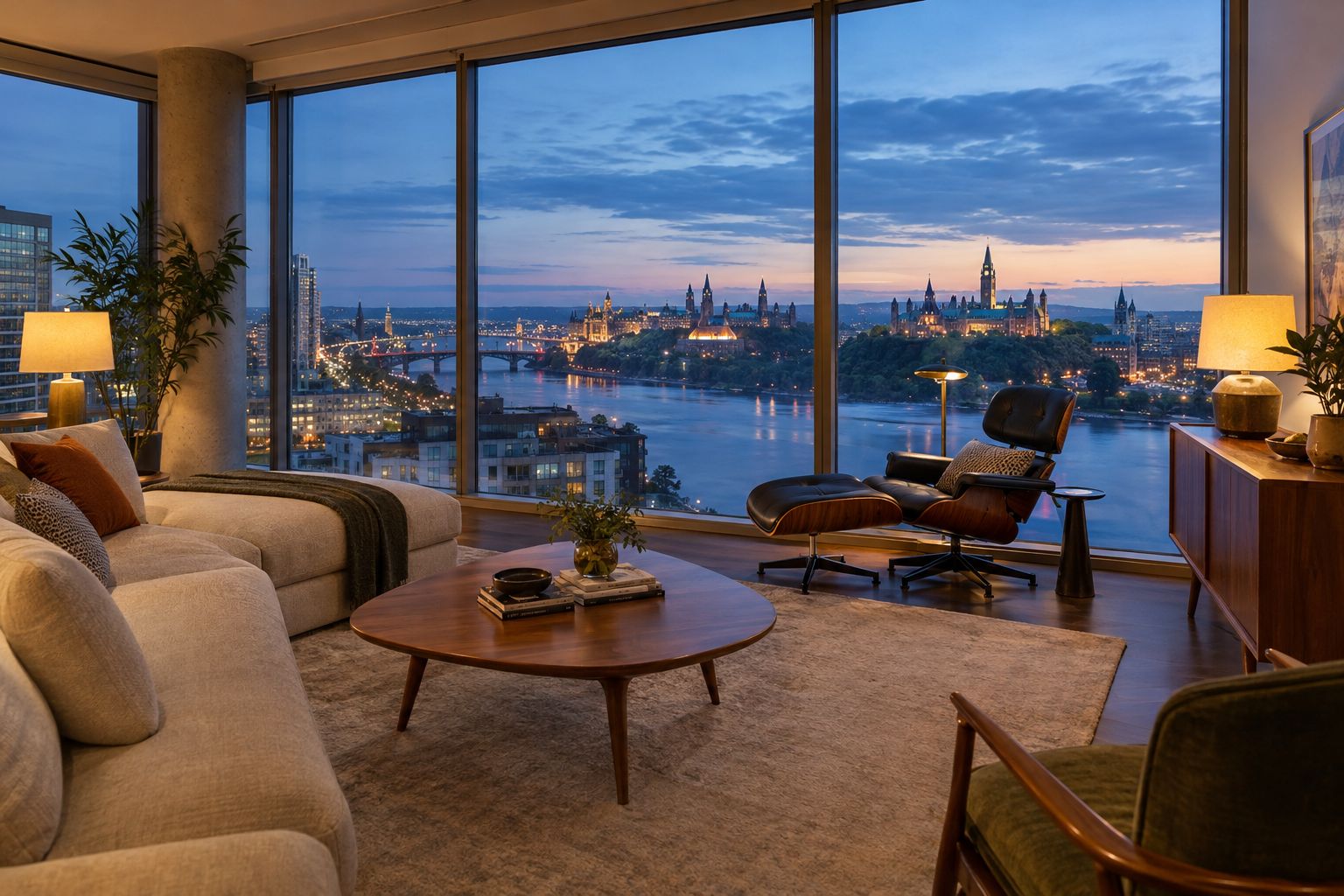 Downtown Ottawa condo with river view