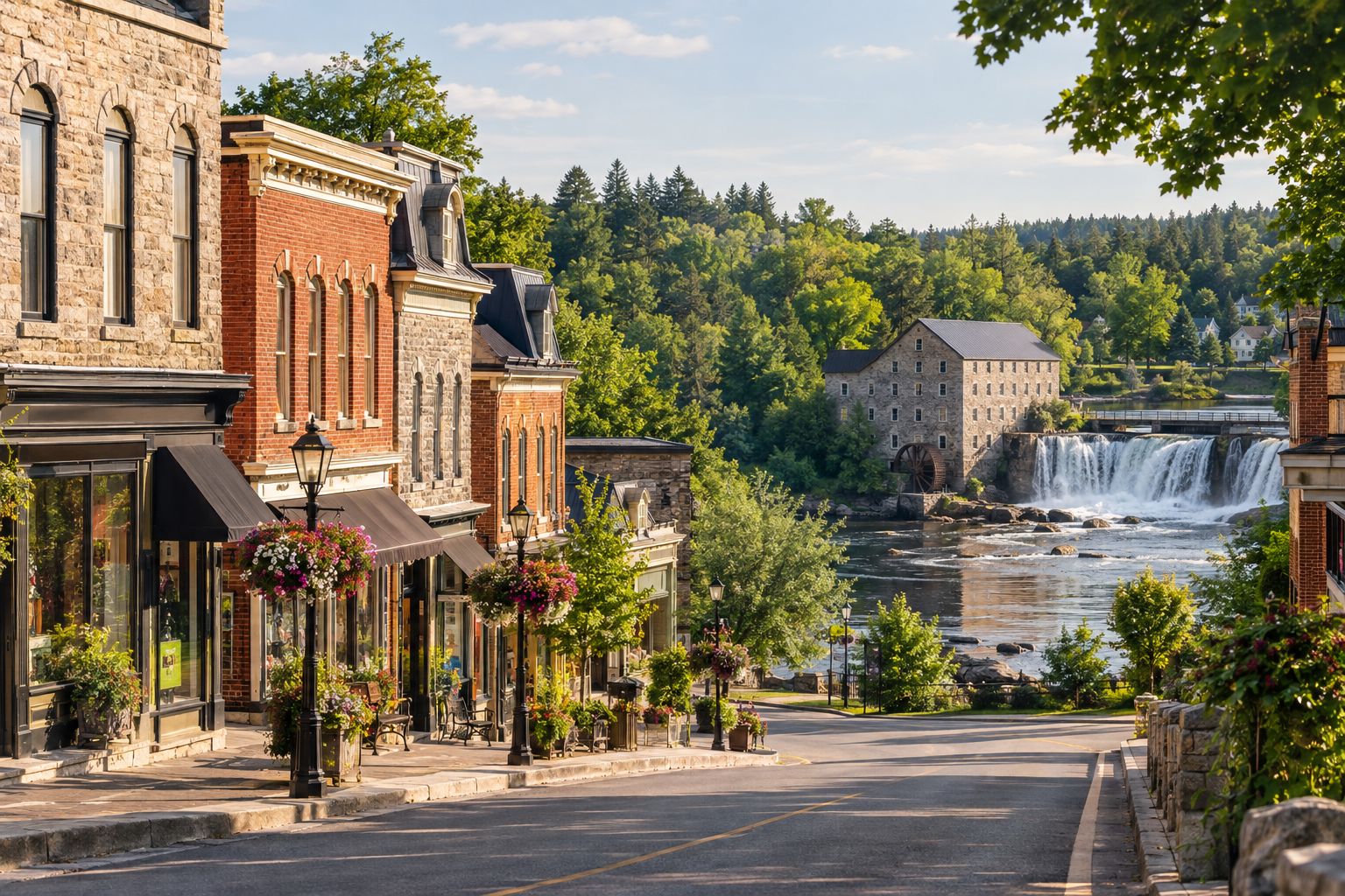 Ottawa Valley main street with mill